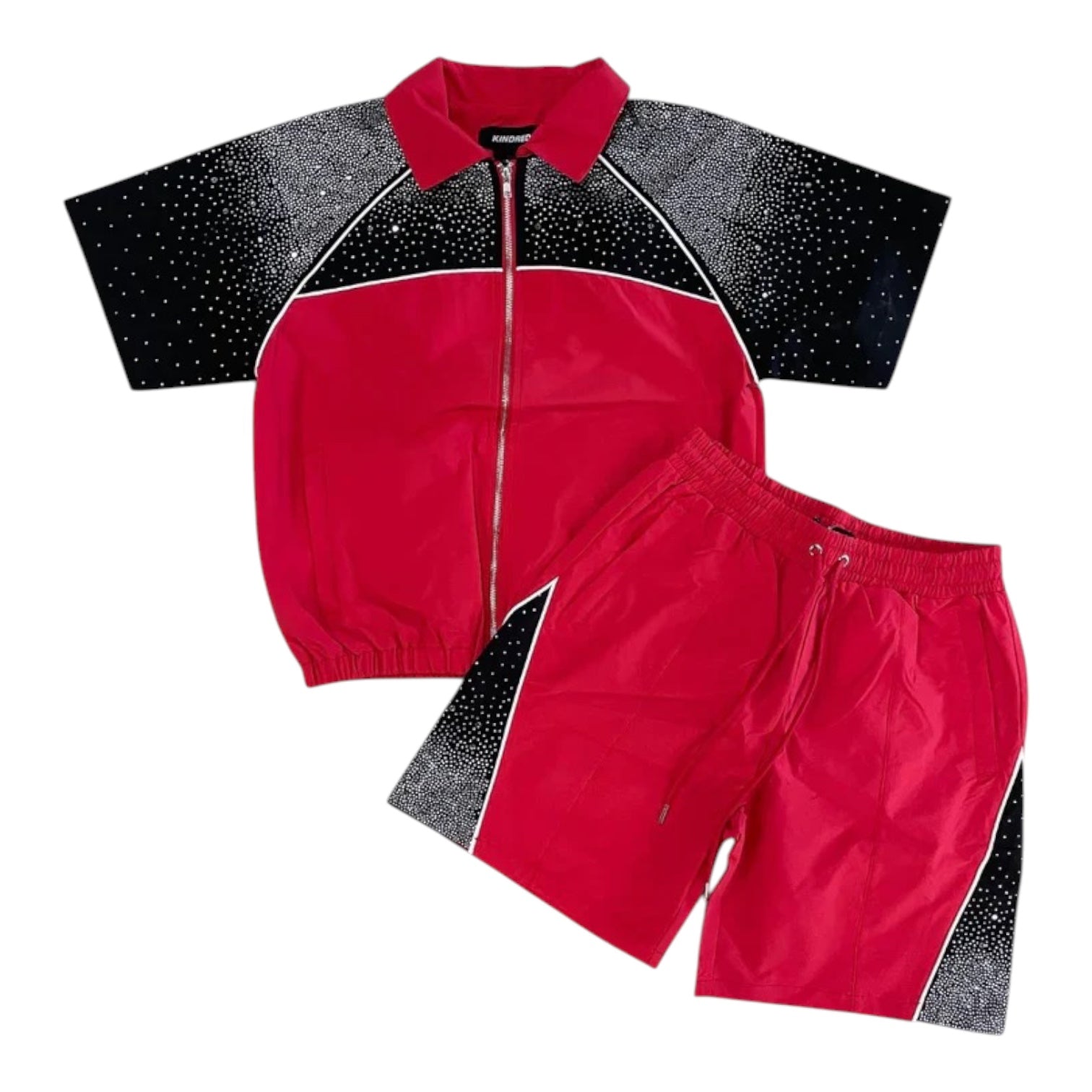 KINDRED: Rhinestone Nylon Short Set KD261